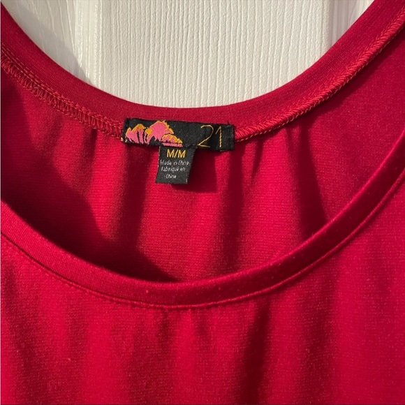 Womens Medium Red sleeveless mini dress round neck valentines day - Picture 2 of 3